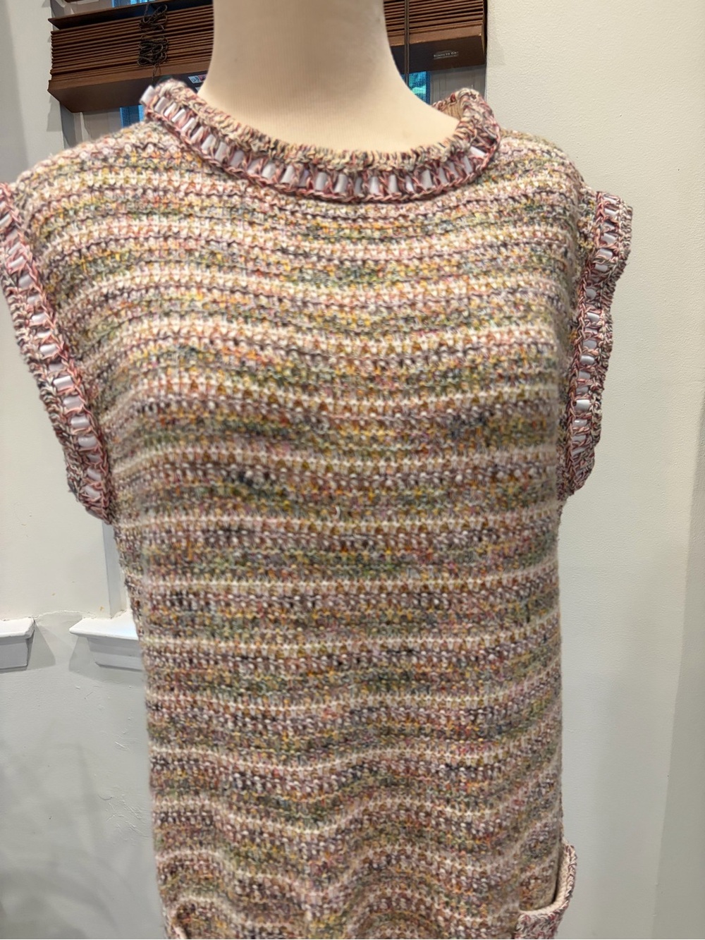 CHANEL 17C Coco Cuba Runway Multicolor Striped Knit Sleeveless Dress 40 - Picture 9 of 16